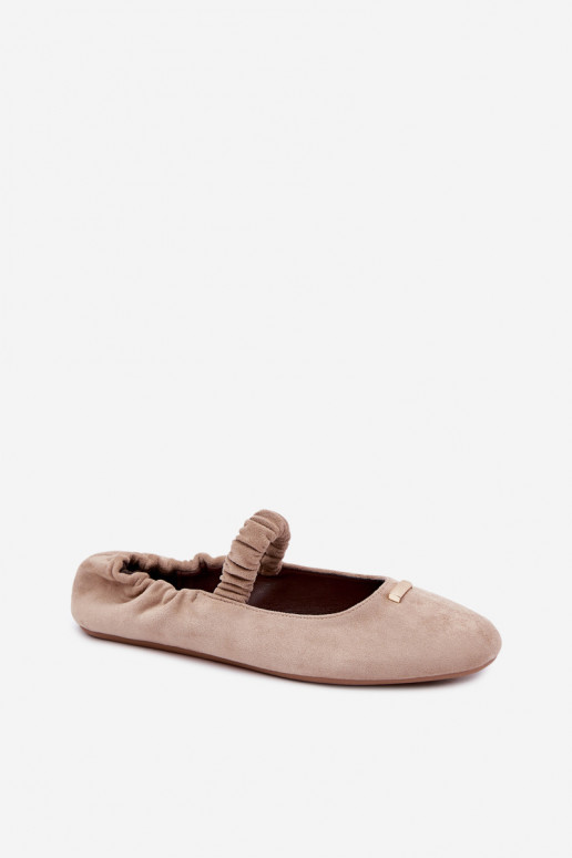 Sandalen mit dekorativen Details in Sandfarbe Brinelle