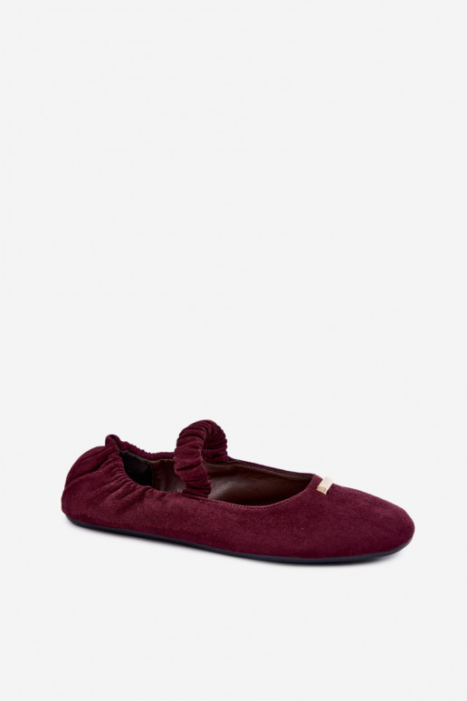 Bordeauxfarbene Sandalen mit dekorativen Details Brinelle