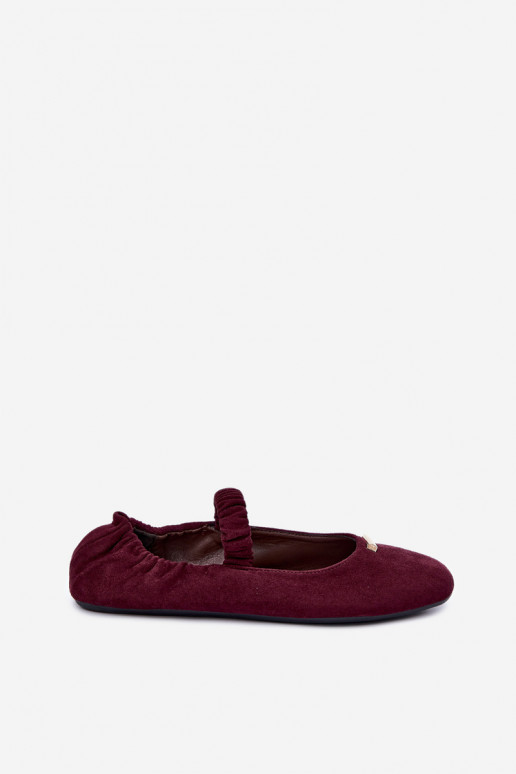 Bordeauxfarbene Sandalen mit dekorativen Details Brinelle