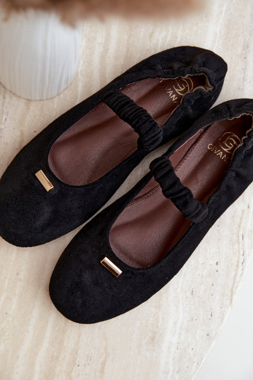 Schwarze Sandalen mit dekorativen Details Brinelle