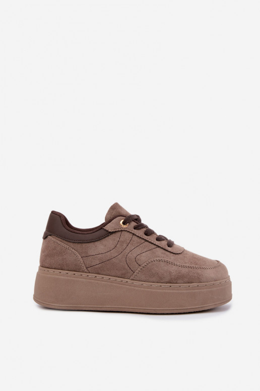 Sneaker mit Plattform in Sand Tai turivra