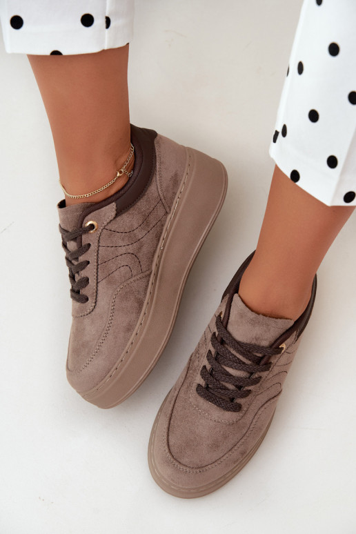 Sneaker mit Plattform in Sand Tai turivra