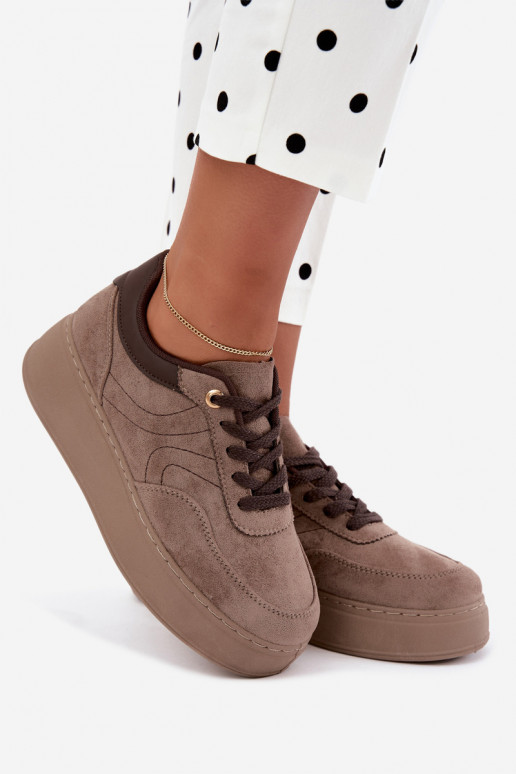 Sneaker mit Plattform in Sand Tai turivra