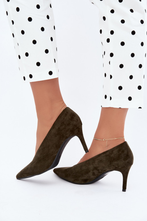 Damen Schuhe aus Wildleder in Khaki Brenya