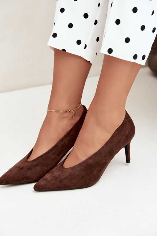 Damen Schuhe aus Wildleder in Schokolade Brenya