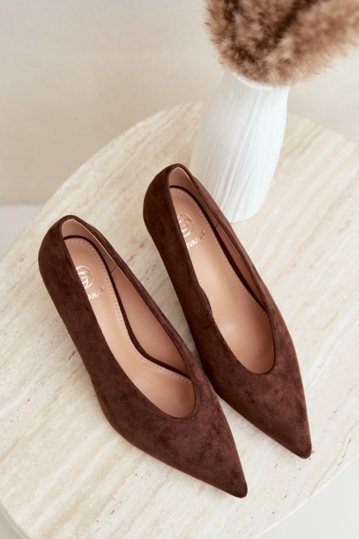 Damen Schuhe aus Wildleder in Schokolade Brenya