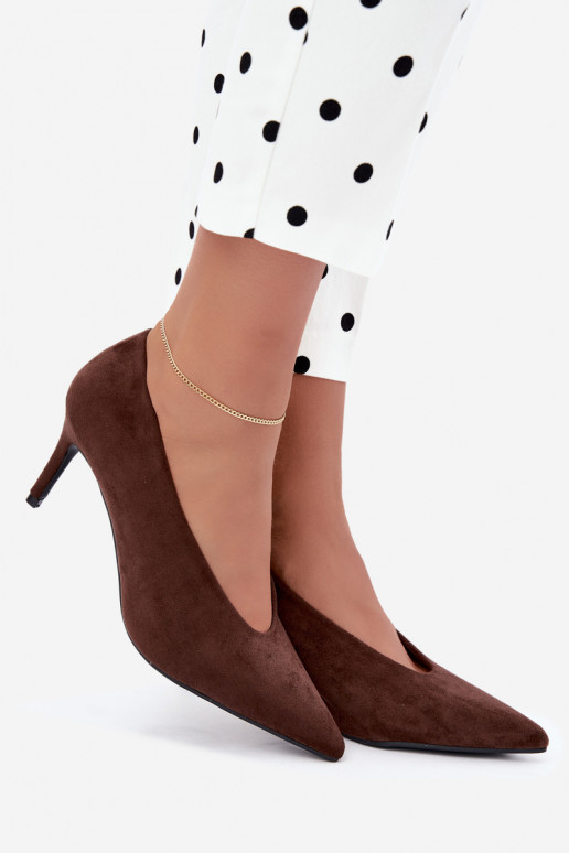 Damen Schuhe aus Wildleder in Schokolade Brenya
