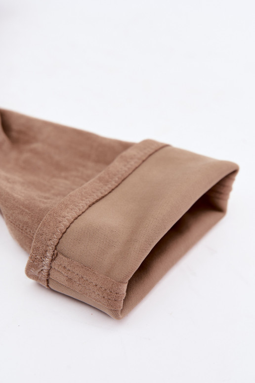 Damen kniehohe Stiefel mit Plateau in sandfarbener Ausführung Florinne