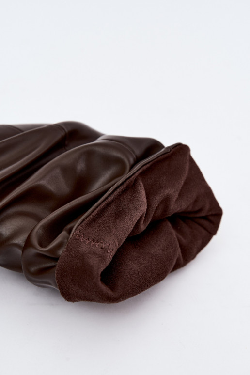 Schlüpfschuh Damen slouchy Stiefeletten mit schmalen Absätzen in Schokoladenfarbe Harissa