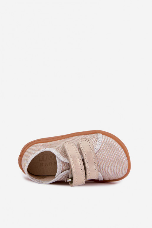 Kinder-Barefoot-Pantoletten Froddo Canvas G1700440-1 Gold