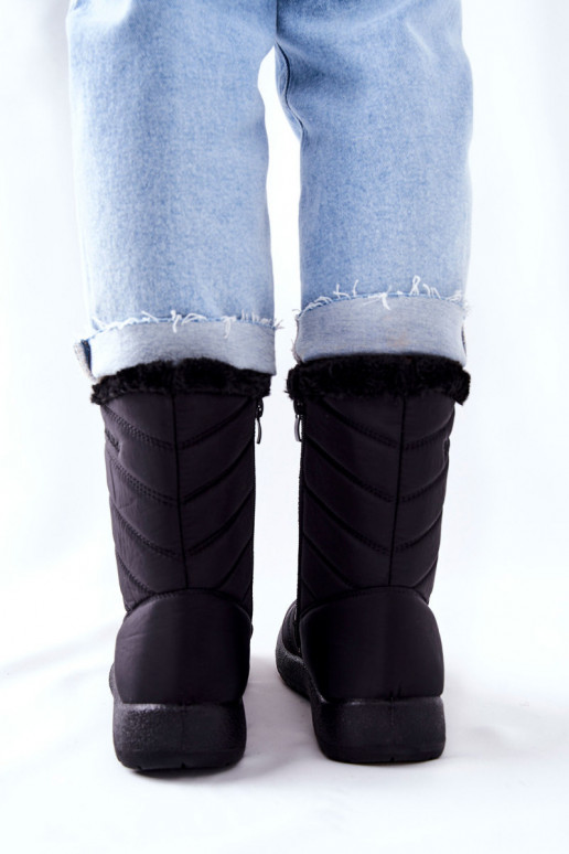 Wärmende Damen-Schneestiefel in Schwarz Luxina