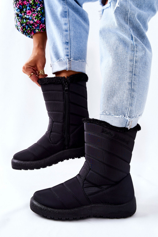 Wärmende Damen-Schneestiefel in Schwarz Luxina