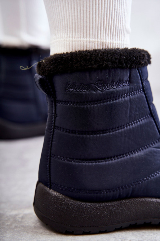 Wärmende Damen-Schneestiefel in Dunkelblau Mezyss
