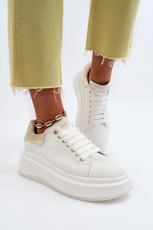 Leder Damen Sneakers GOE NN2N4031 weiß