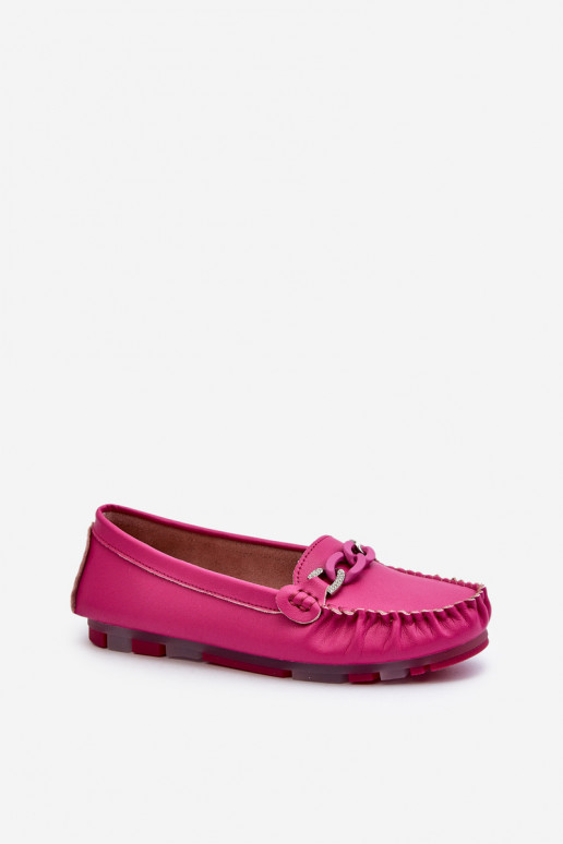Leder Damen Mokassins mit Ornamenten S.Barski LR339 rosa