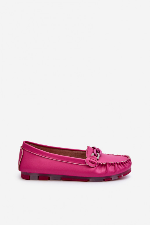 Leder Damen Mokassins mit Ornamenten S.Barski LR339 rosa
