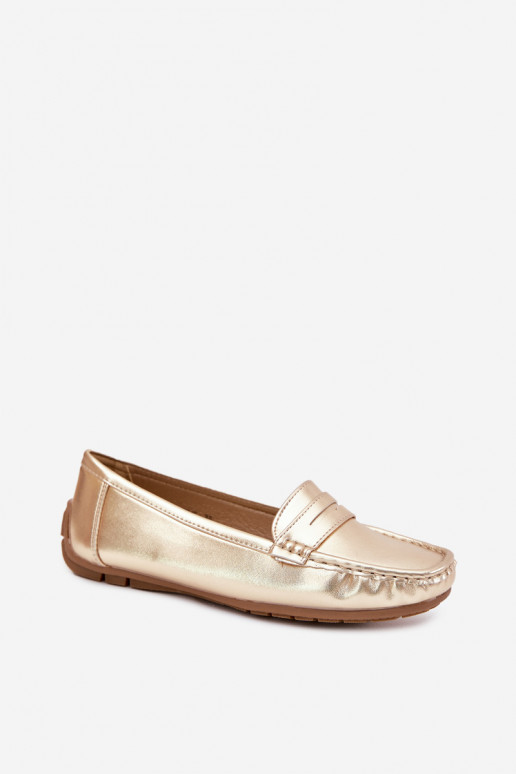Kunstleder Damen Mokassins gold Lenvie