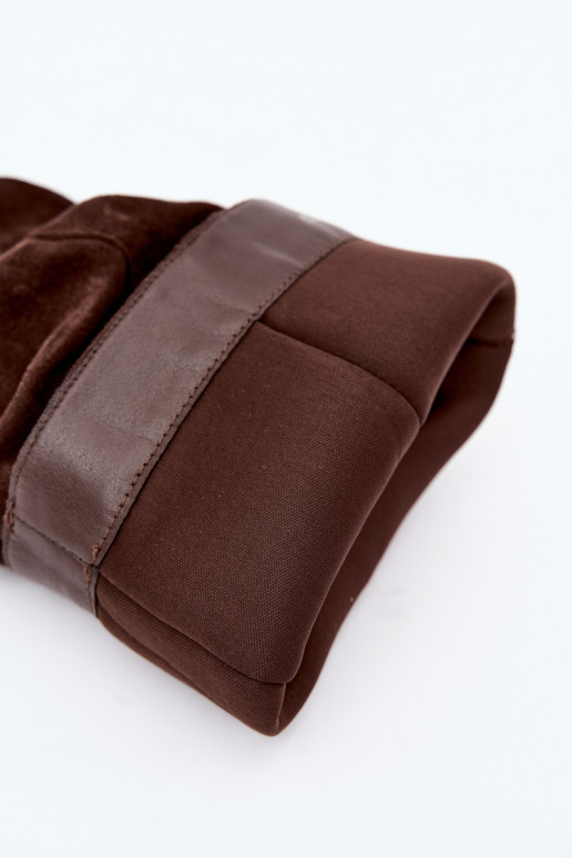 damen kniehohe Stiefel mit Absatz und gebogenem Schaft in braun Ismera