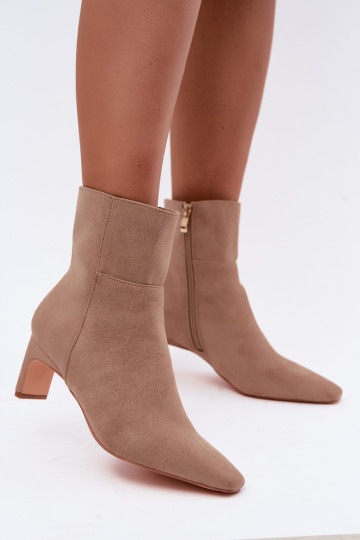 damen Stiefeletten mit Absatz in sandfarben Rileya 2