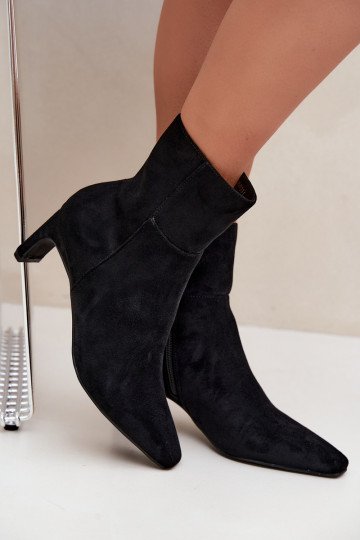 damen Stiefeletten mit Absatz in schwarz Rileya 2