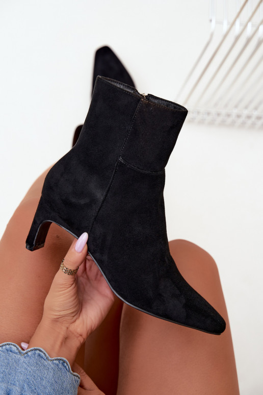 damen Stiefeletten mit Absatz in schwarz Rileya