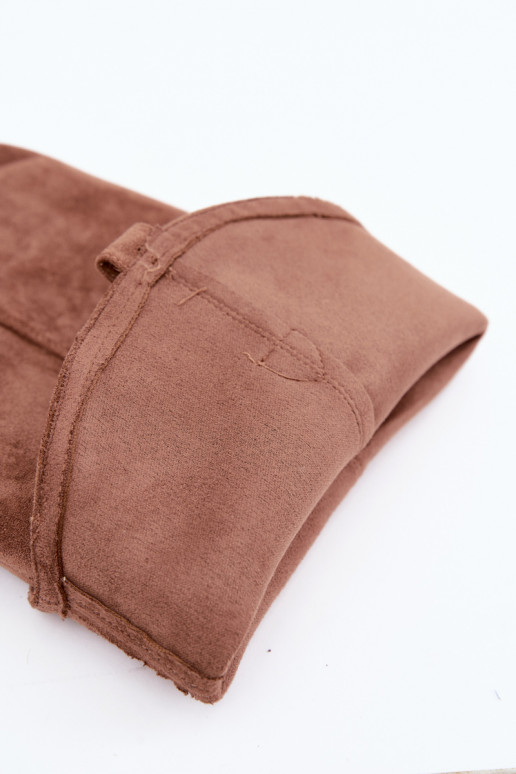 slouchy kniehohe Stiefel zum Hineinschlüpfen in Braun Sylvie