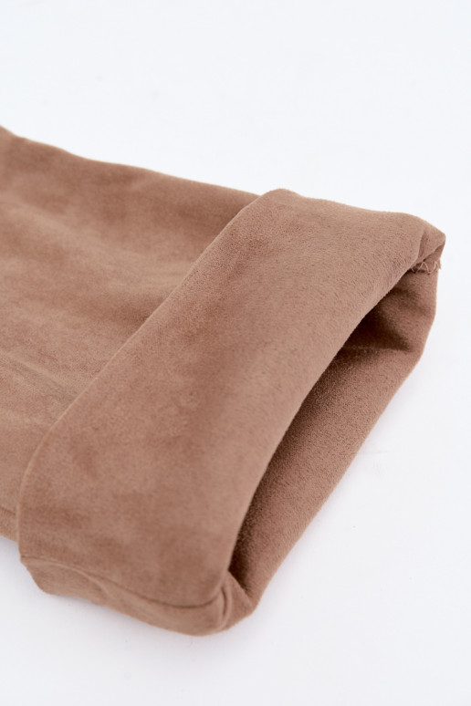 Damen kniehohe Stiefel zum Hineinschlüpfen mit dünnen Absätzen in Sand Caliya