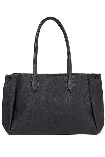 Schwarze Kunstleder-Handtasche 2