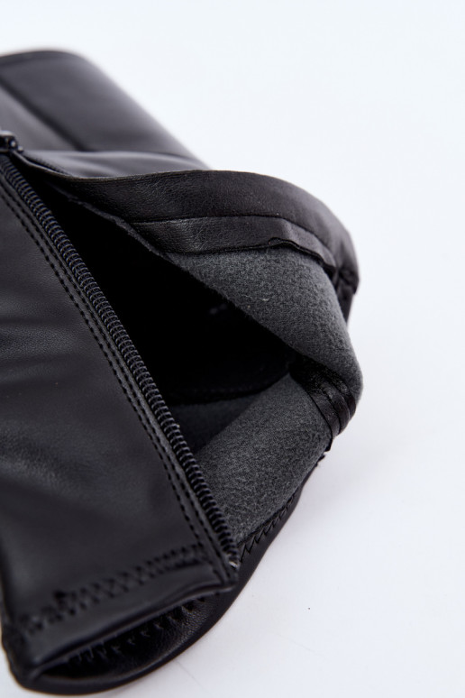 Damen Stiefeletten aus Kunstleder mit Absatz in schwarzer Karvella