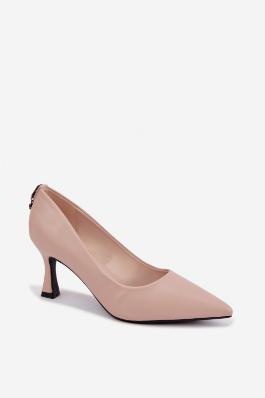 Schuhe mit Absatz in sandfarbener Vinceza 62330