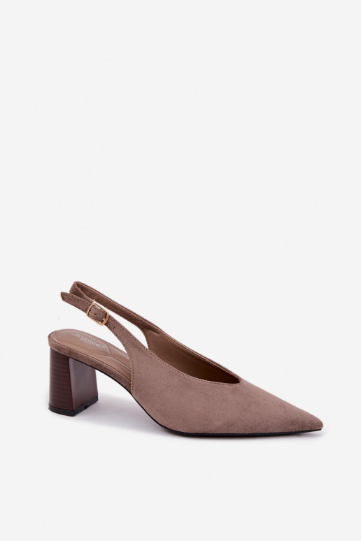 Schuhe mit offenem Absatz in tonfarbener Sorenia