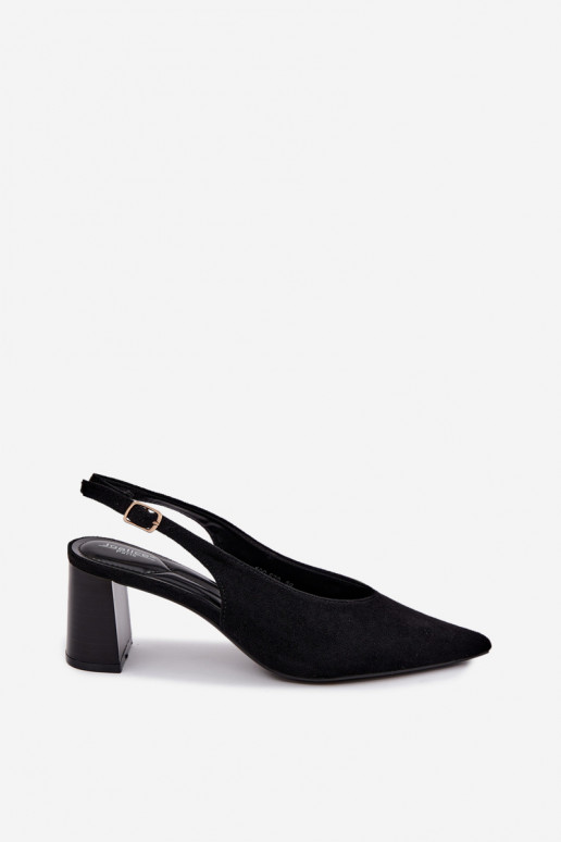 Schuhe mit offenem Absatz in schwarzer Sorenia
