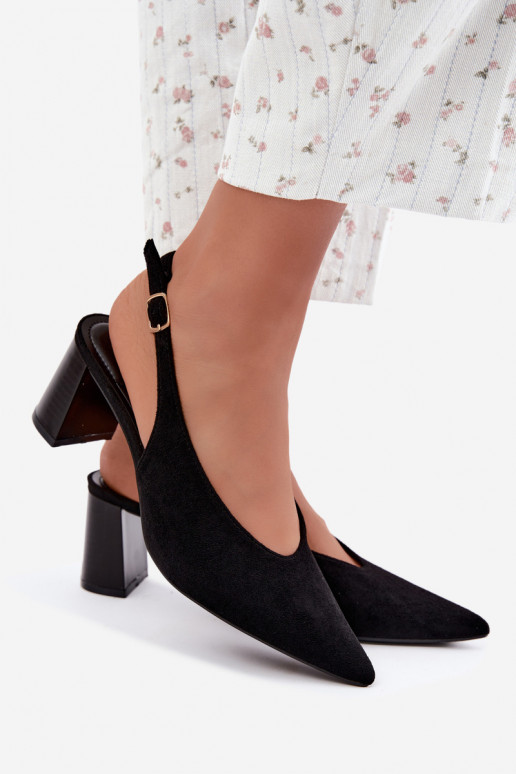 Schuhe mit offenem Absatz in schwarzer Sorenia