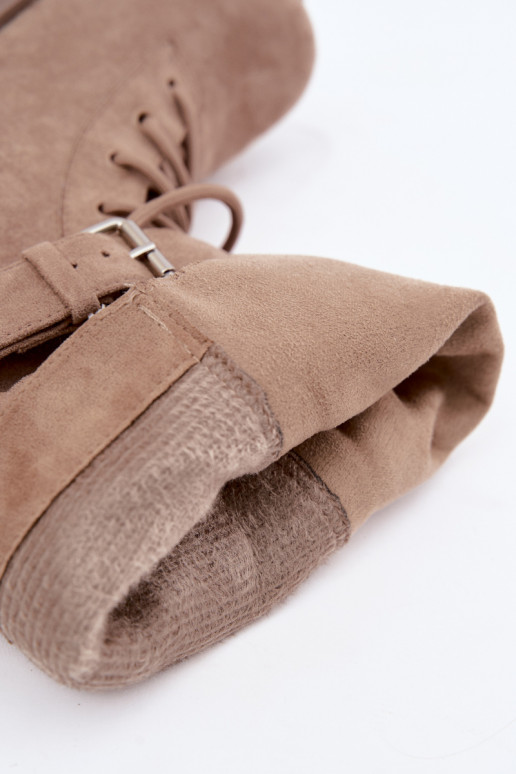 sich Zuarm laufen Arbeitsstiefeletten mit Schnallen Beige Patsy