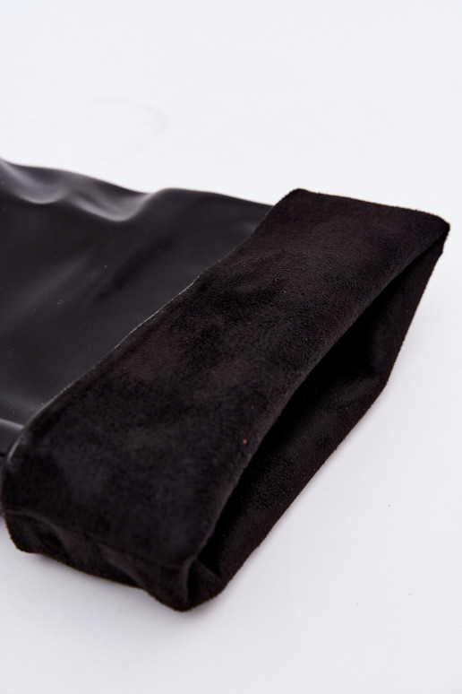 Damenstiefel bis zum Knie mit dünnen Absätzen in schwarzer Farbe Galena