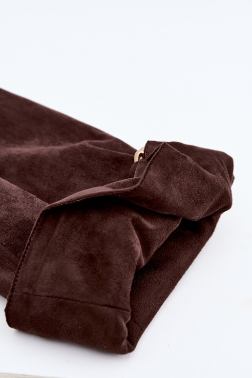 Schlüpfschuhe für Damen bis zum Knie mit Absätzen in Schokoladenfarbe Rosena