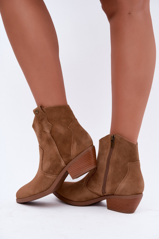 Big Star braune Cowboy-Stiefeletten mit Absatz
