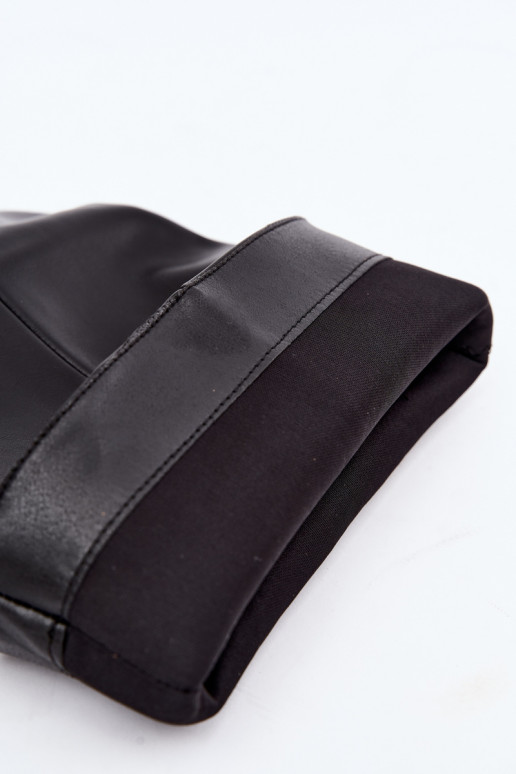 Stiefeletten mit Absatz aus schwarzem Kunstveloursleder Desya