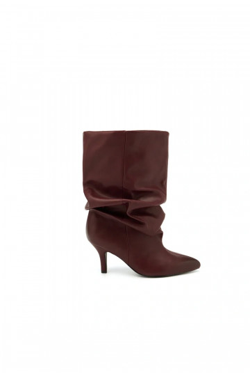 Slouchy Stiefeletten mit Absatz in bordeaux Gelra 2