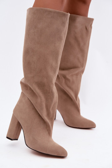 Stiefeletten mit Absatz in Sand Adoria 2