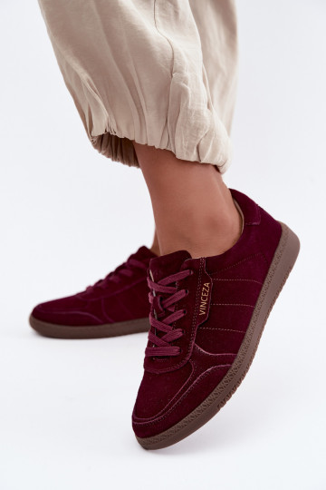 Damen Sneakers aus bordeaux Veloursleder Vinceza 79635 2