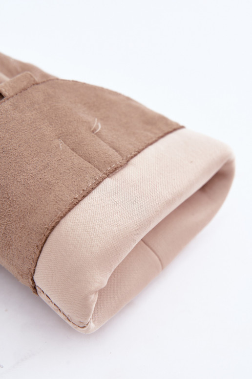 Falten cowboy-stil kniehohe Stiefel mit Absätzen und genähtem Schaft sandfarben Ives