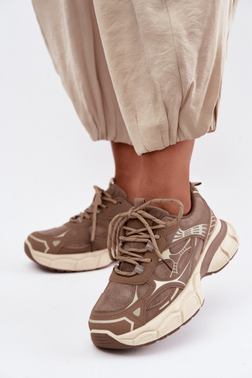 Sportliche Schuhe mit Plattform braun INanda 2