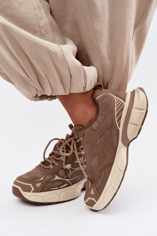 Sportliche Schuhe mit Plattform braun INanda