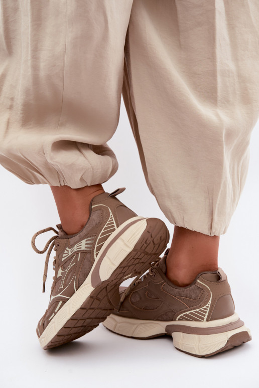Sportliche Schuhe mit Plattform braun INanda