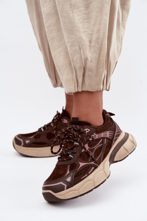 Sportliche Schuhe mit Plattform schokoladenbraun INanda