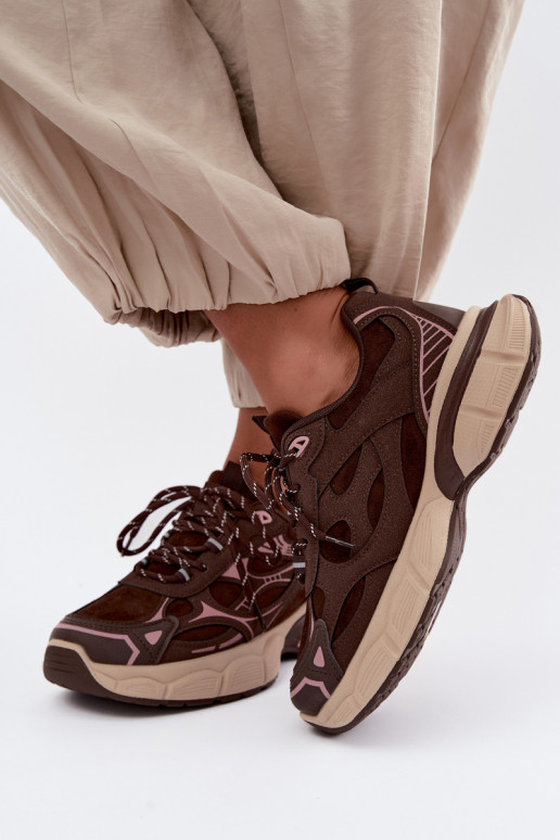 Sportliche Schuhe mit Plattform schokoladenbraun INanda