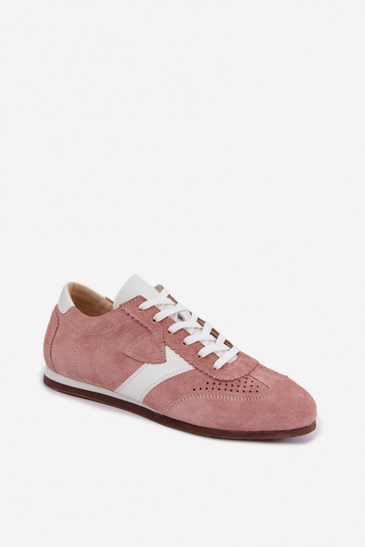 Kunstveloursleder Sneakers Zazoo N1412, rosa
