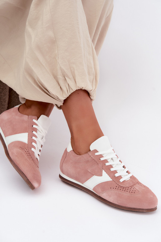 Kunstveloursleder Sneakers Zazoo N1412, rosa