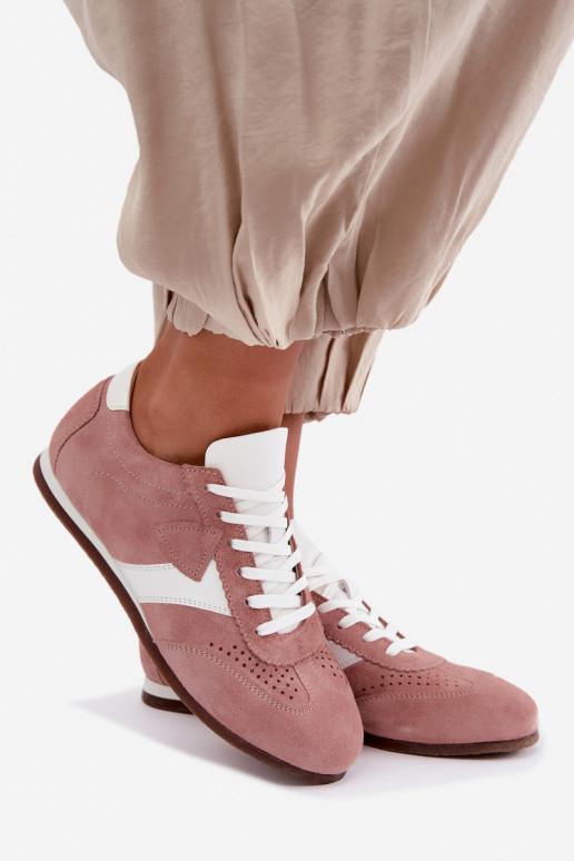 Kunstveloursleder Sneakers Zazoo N1412, rosa